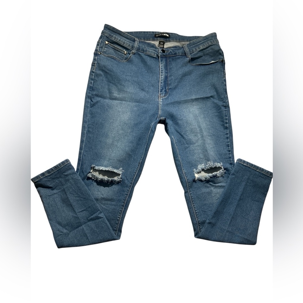 Jeans with front cut out design